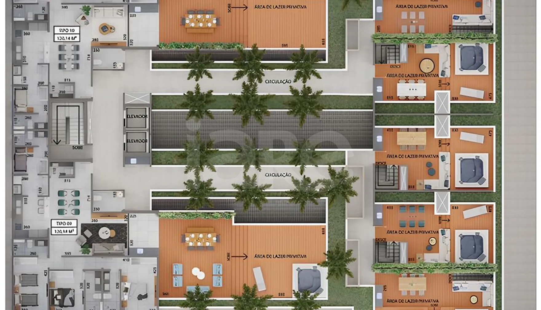 Planta — Pavimento cobertura