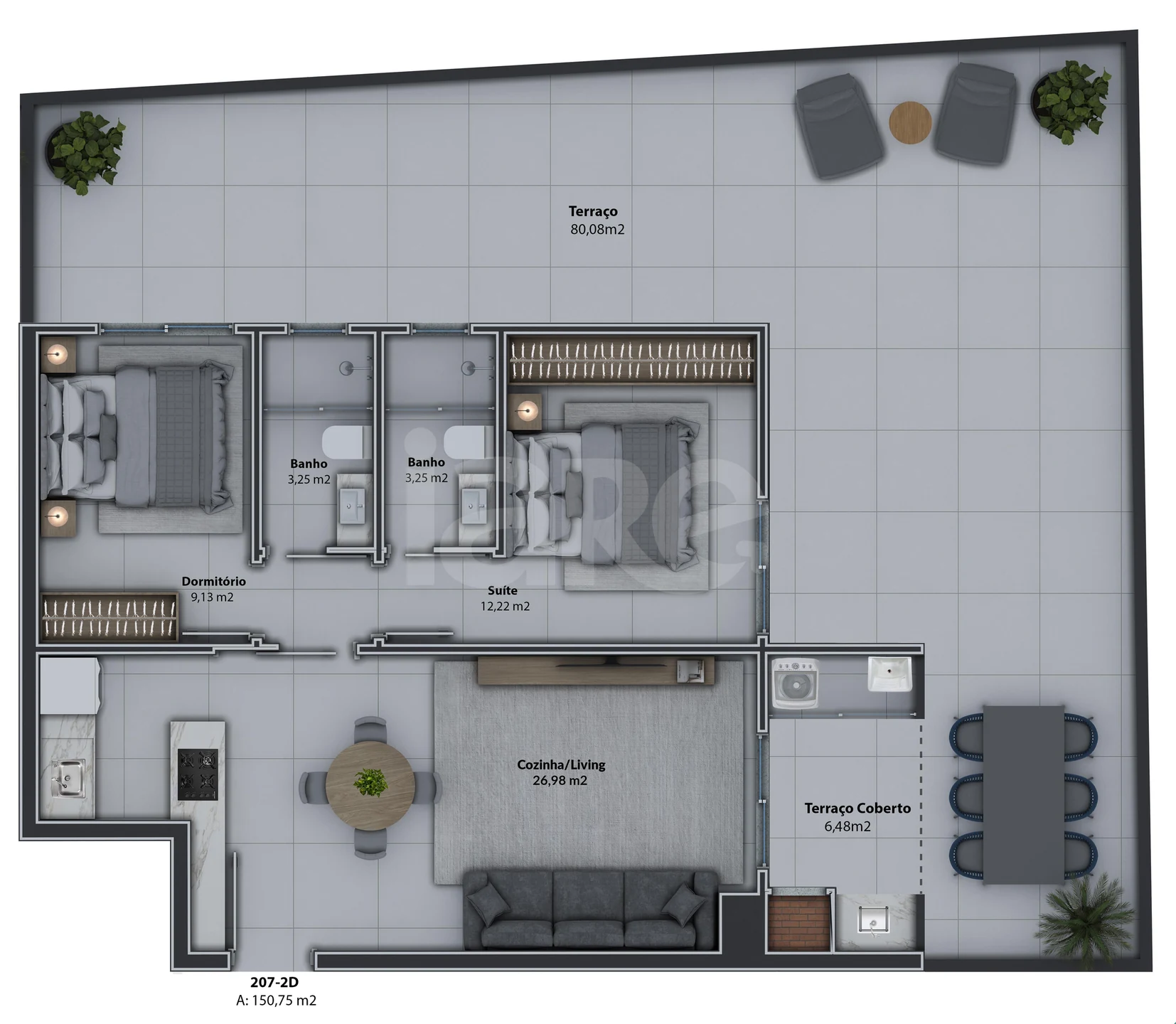Planta — Garden 150,75 m²