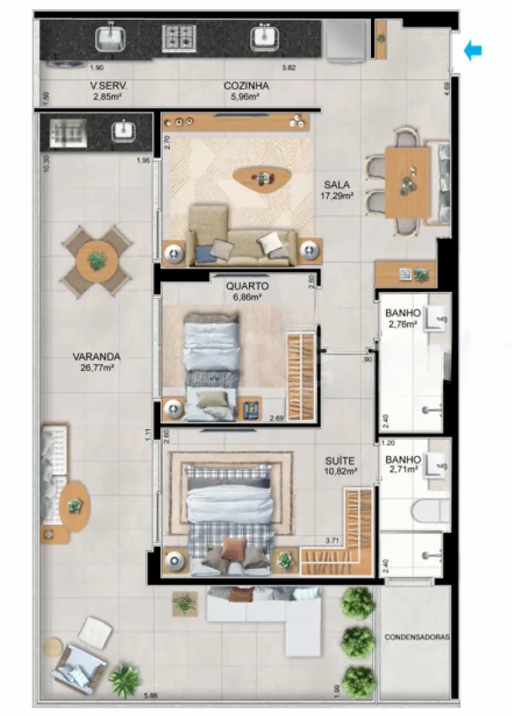 Planta — Garden 86,41 m²