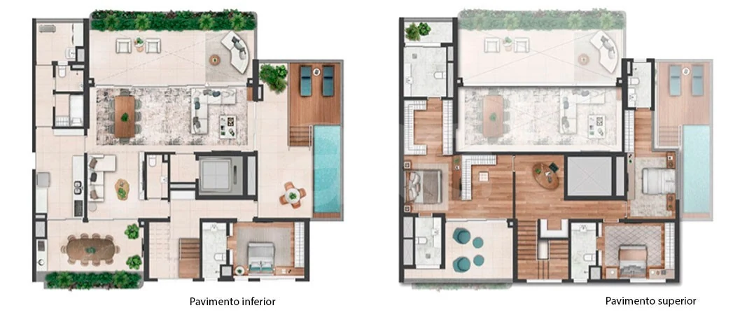 Planta — Cobertura Duplex 422 m²