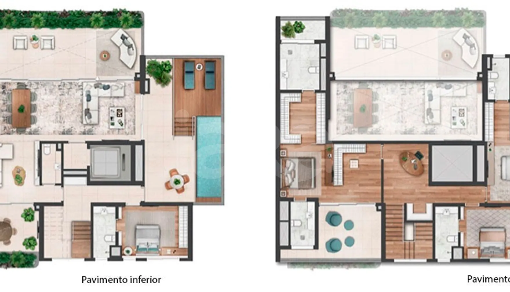 Planta — Cobertura Duplex 422 m²