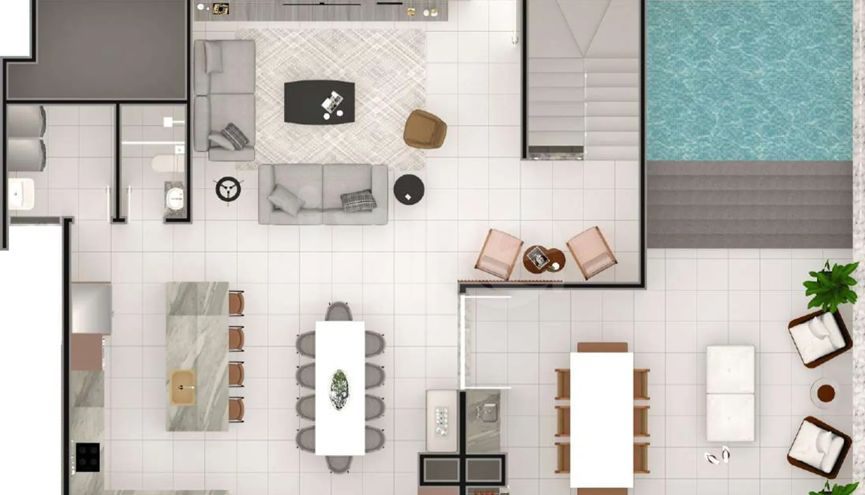 Planta — Cobertura Duplex 240 m²