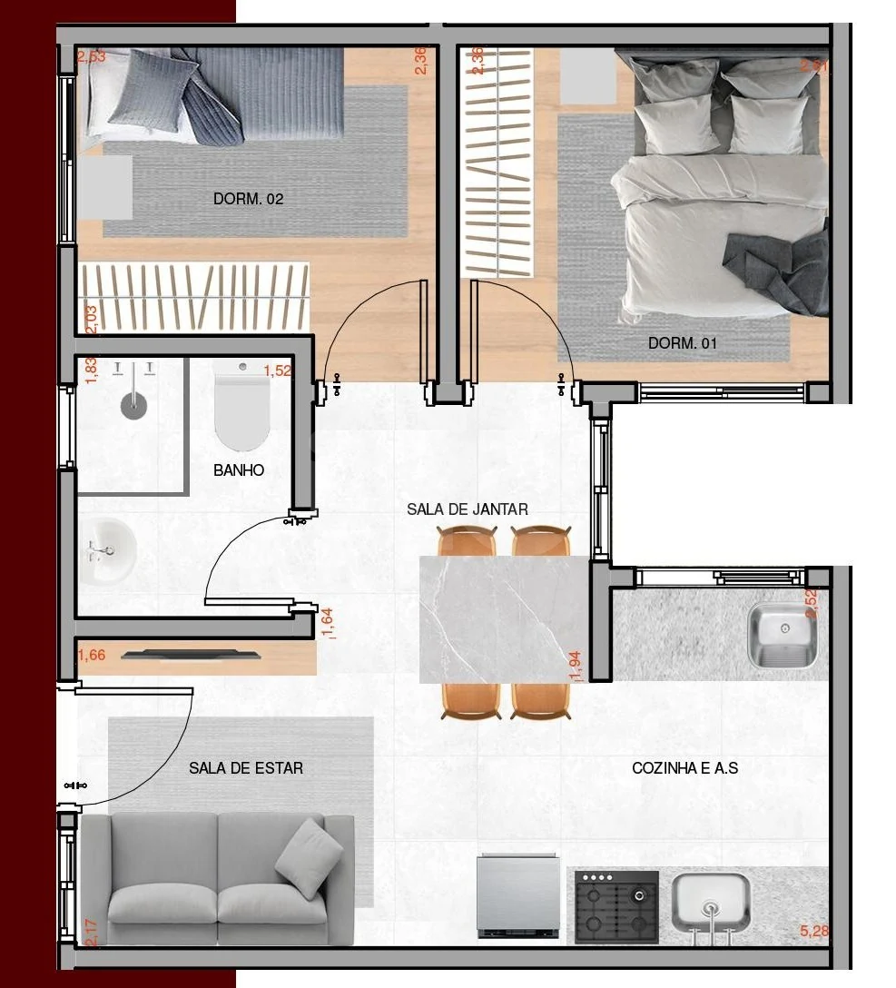 Planta — Garden 40 m²