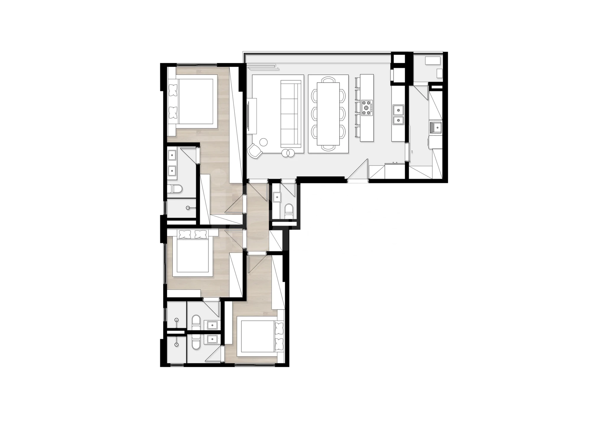 Planta — Apartamento 120 m²