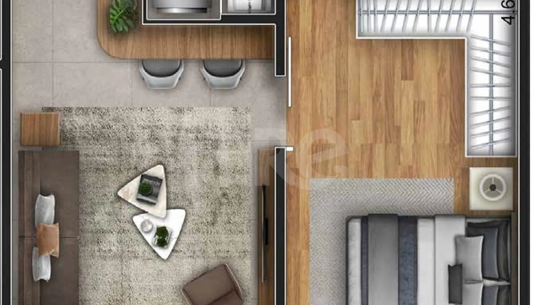 Planta — Apartamento 45,35 m²