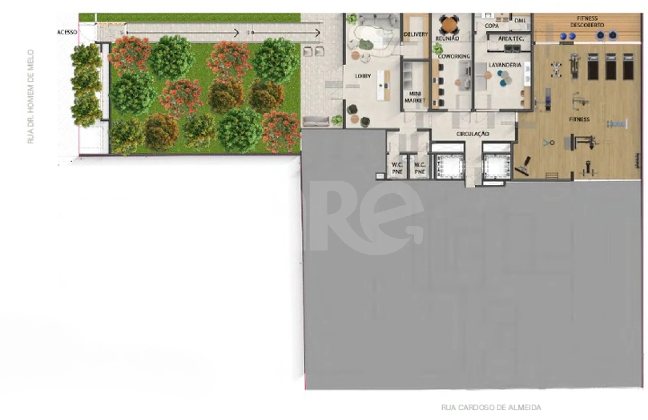 Planta — Pavimento lazer