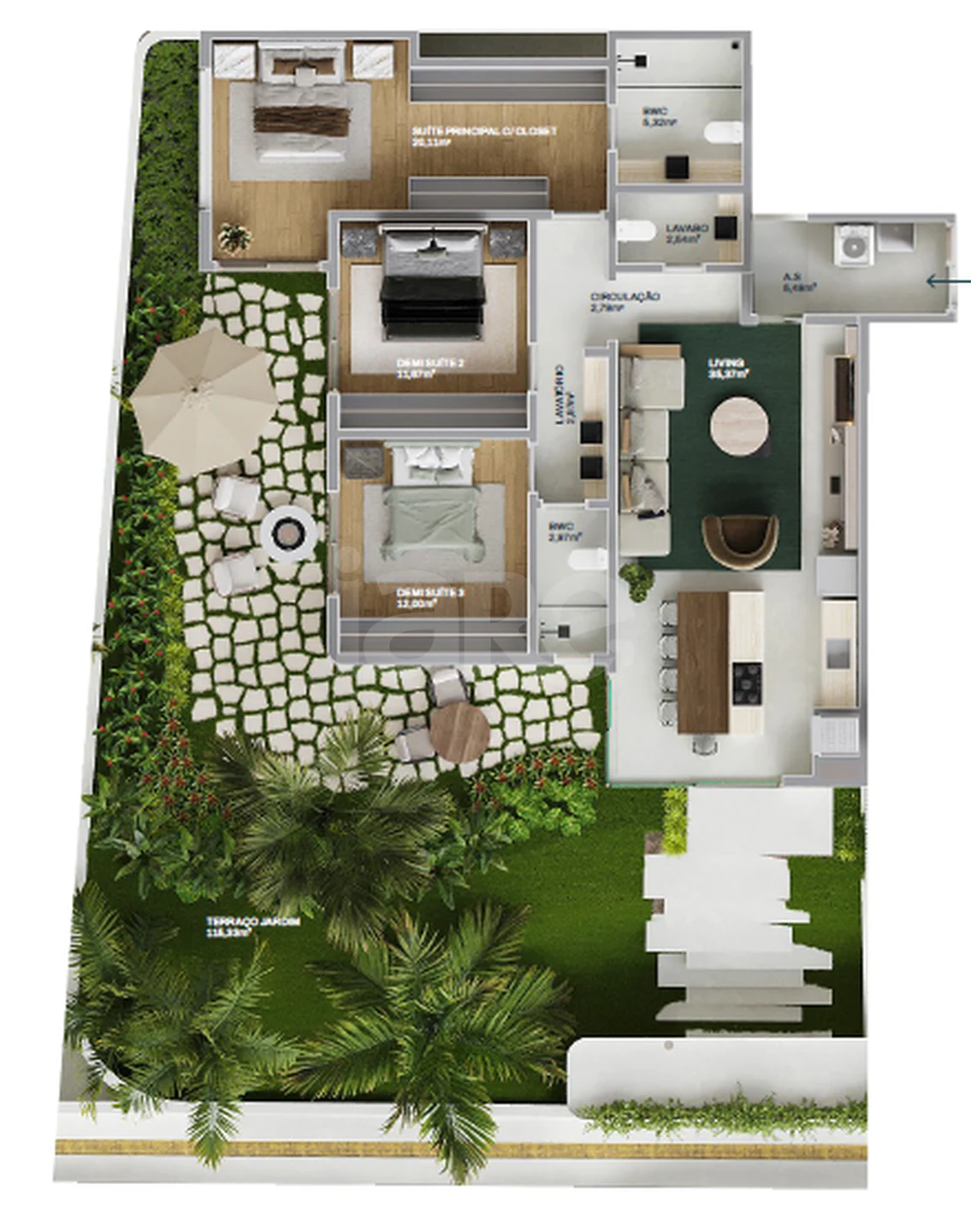 Planta — Garden 243,52 m²