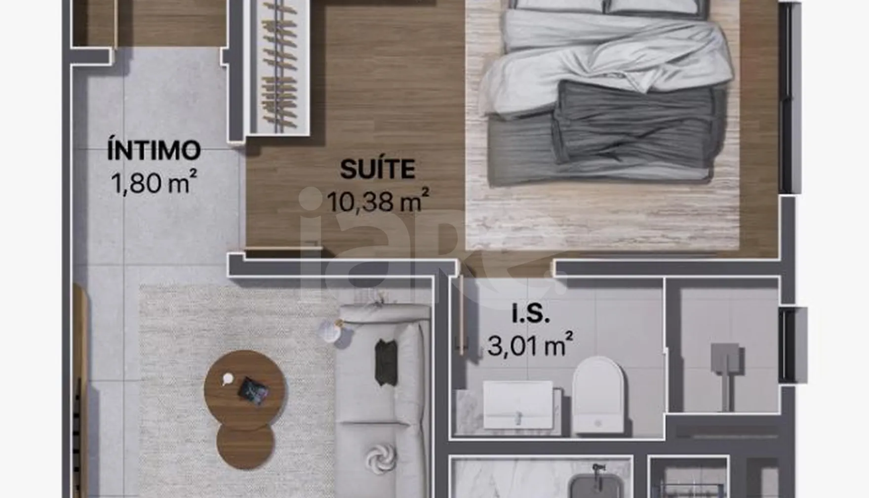 Planta — Apartamento 60,19 m²