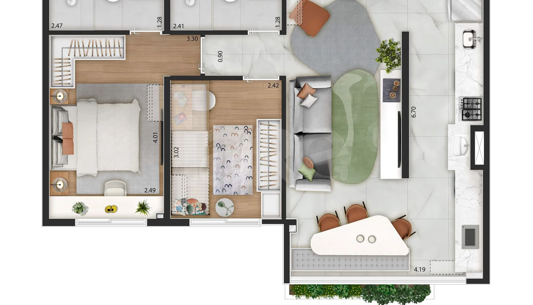 Planta — Garden 67,36 m²