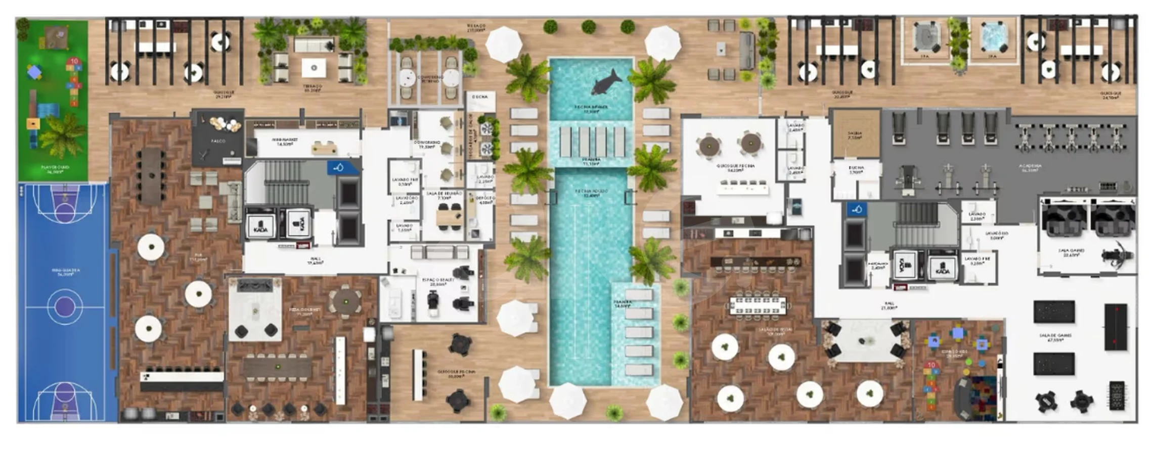 Planta — Pavimento lazer