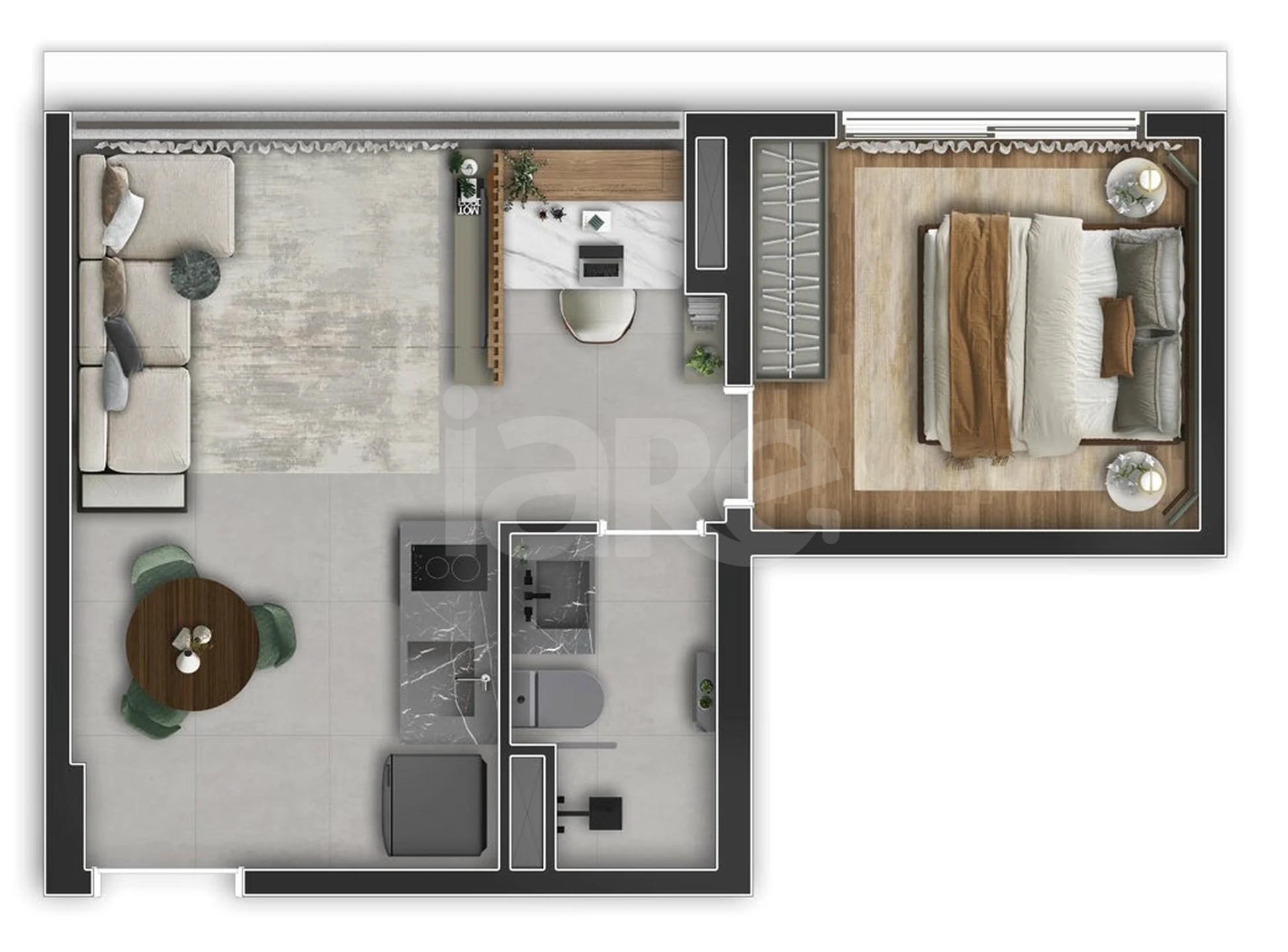 Planta — Apartamento 33,79 m²
