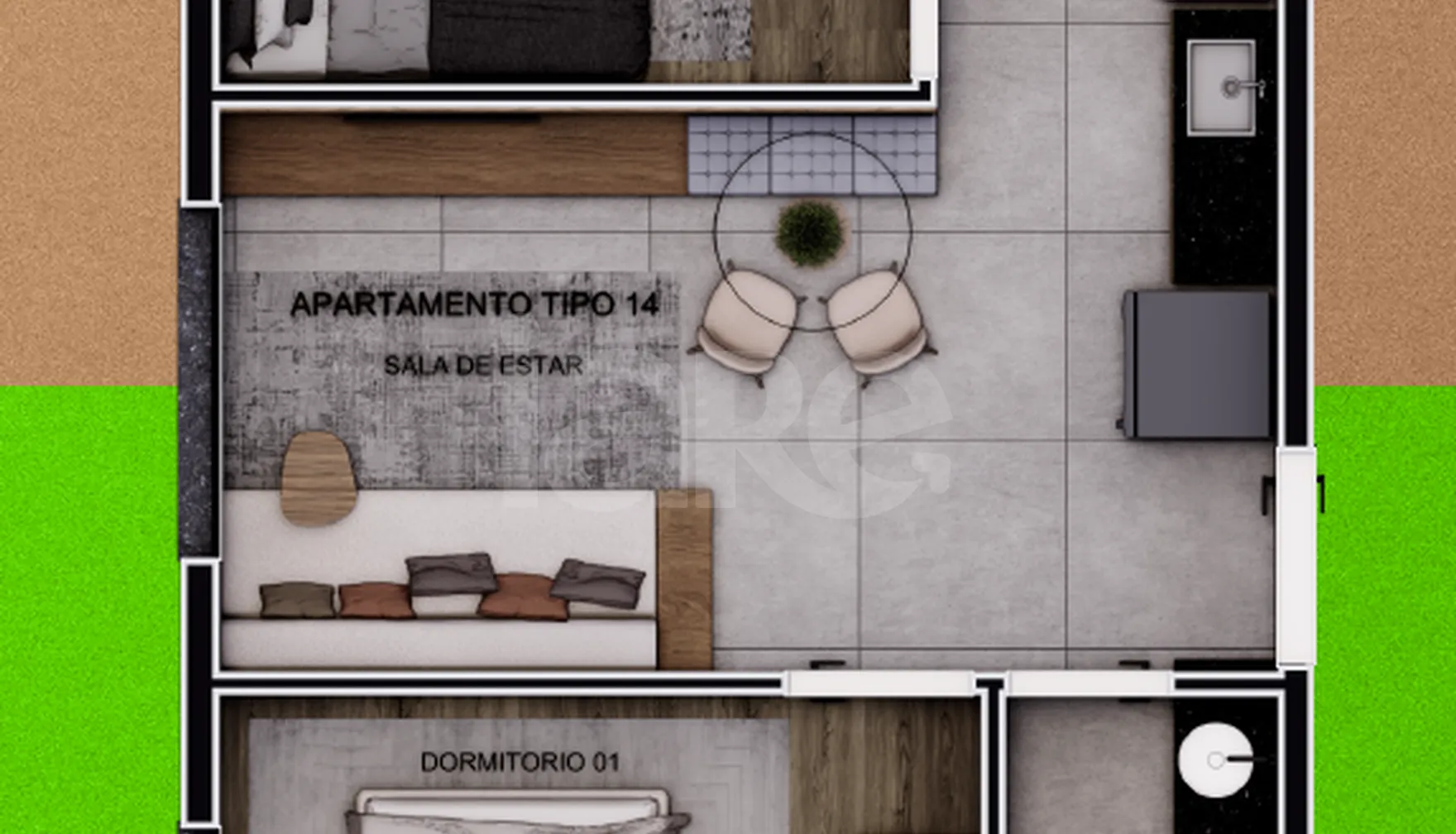 Planta — Apartamento 36,31 m²