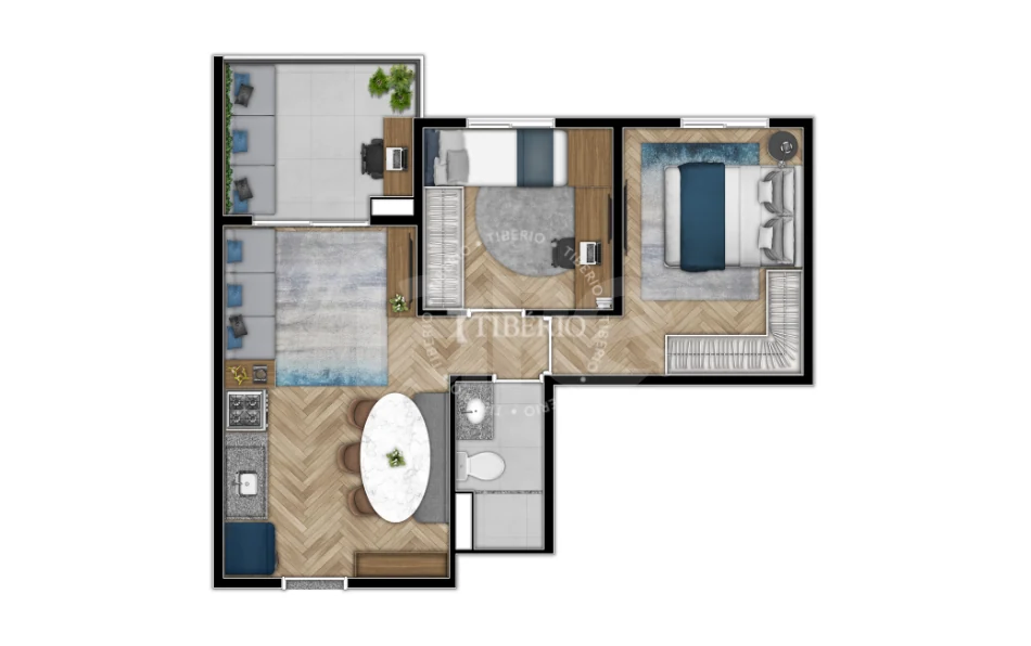 Planta — Apartamento 44,51 m²