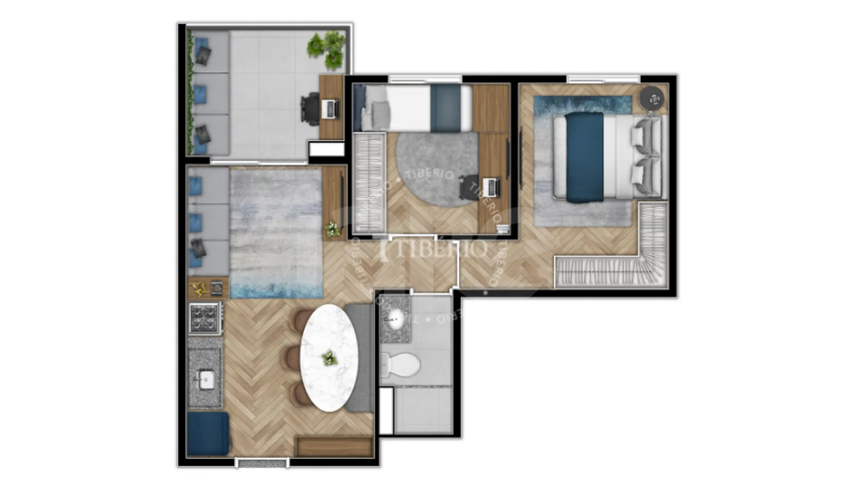 Planta — Apartamento 44,51 m²