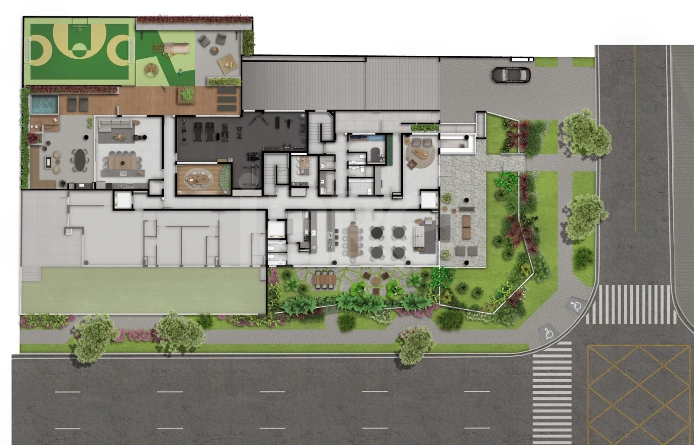 Planta — Pavimento lazer