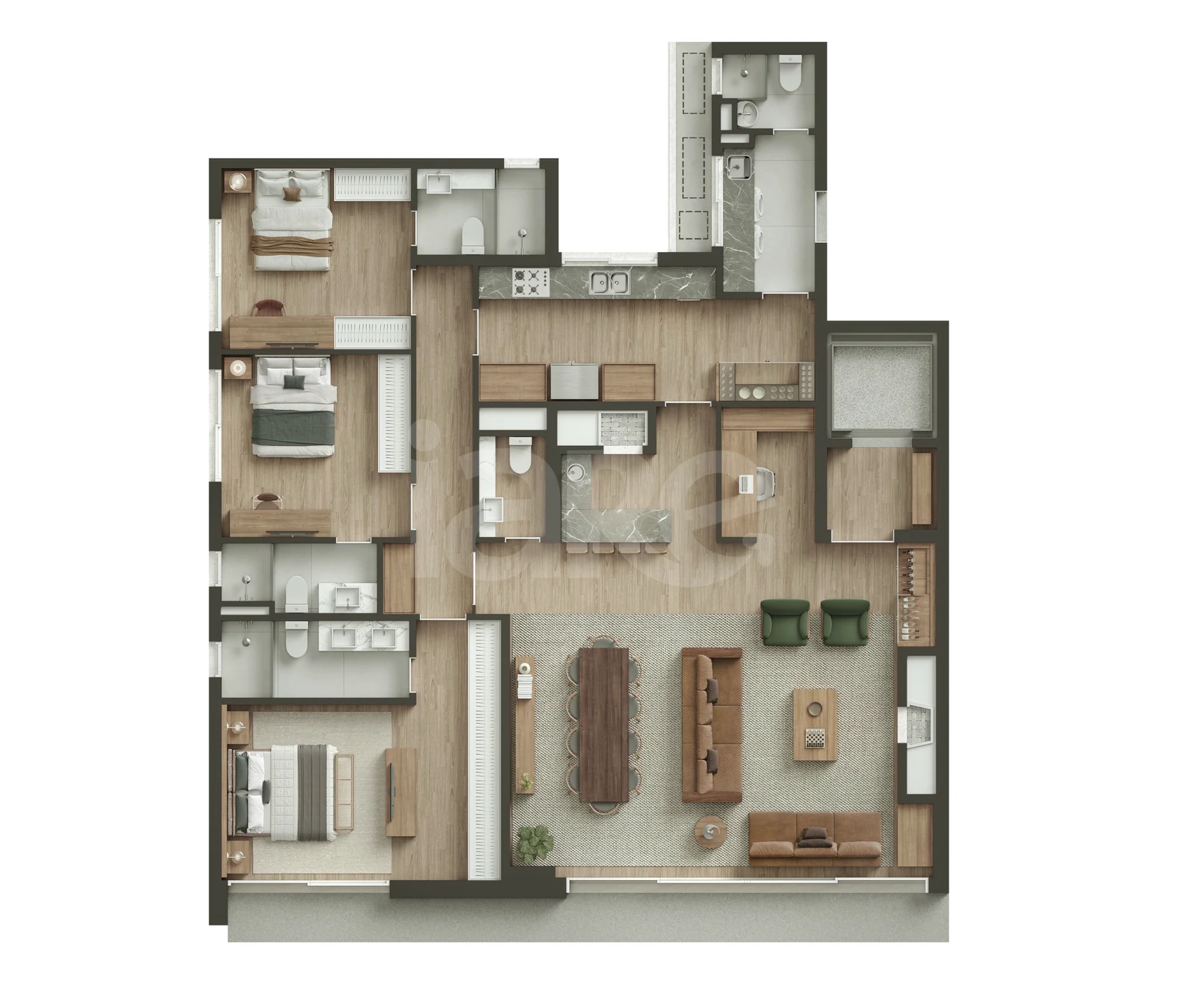 Planta — Apartamento 170,91 m²