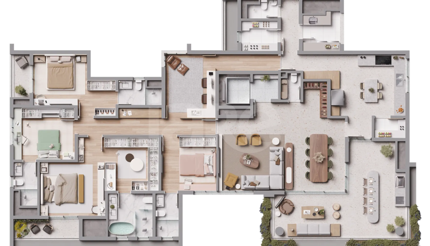 Planta — Apartamento 277,54 m²