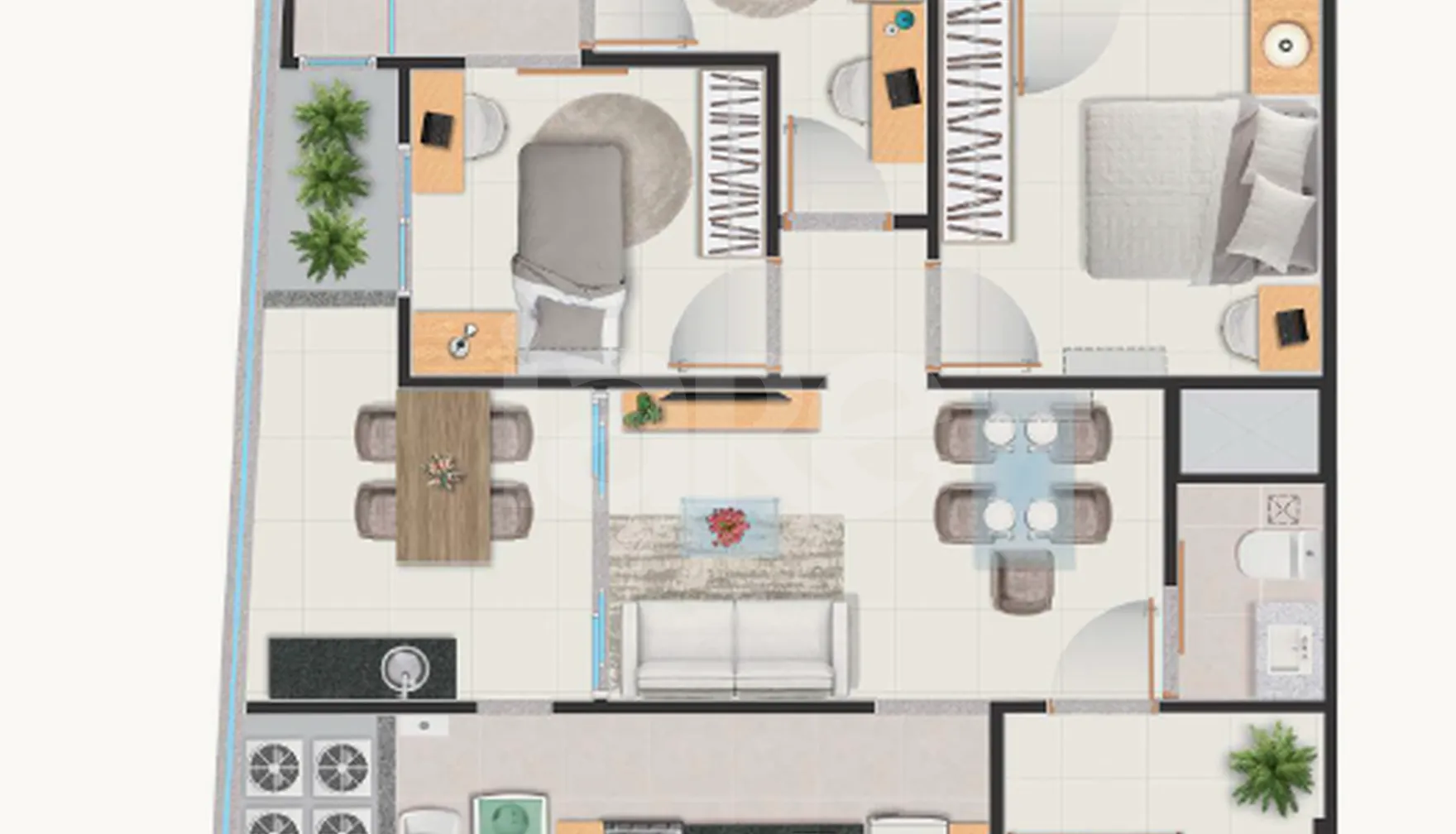 Planta — Cobertura Duplex 78,98 m²