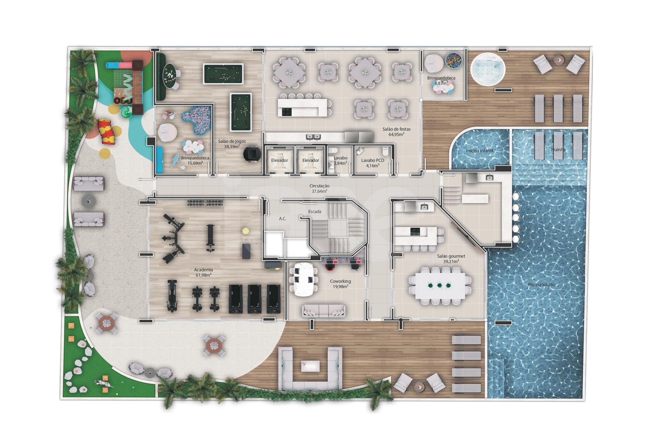 Planta — Pavimento lazer