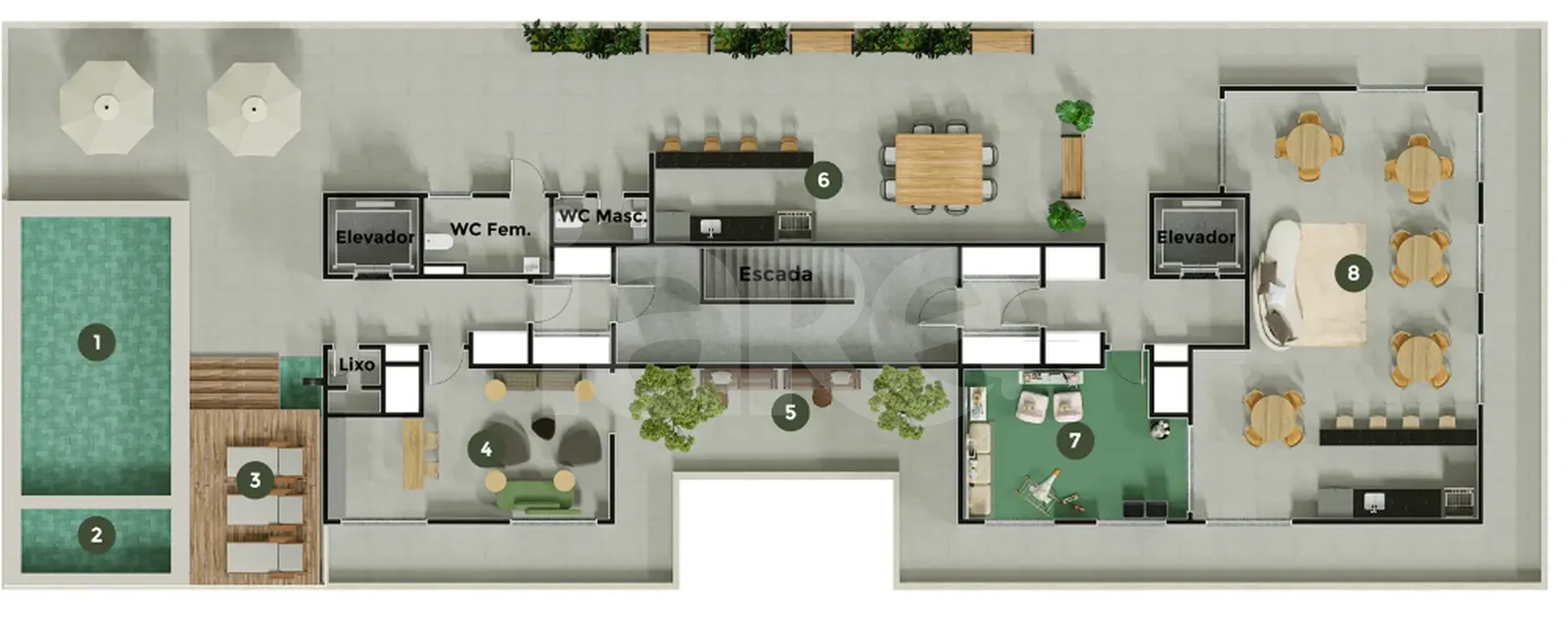 Planta — Pavimento rooftop