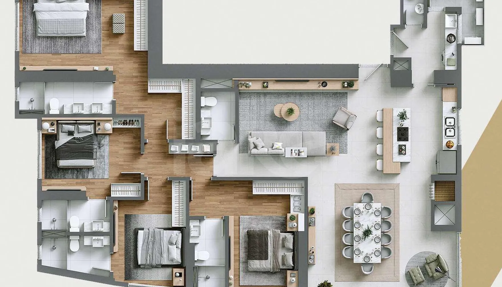 Planta — Apartamento 194,45 m²