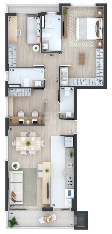 Planta — Garden 99,62 m²