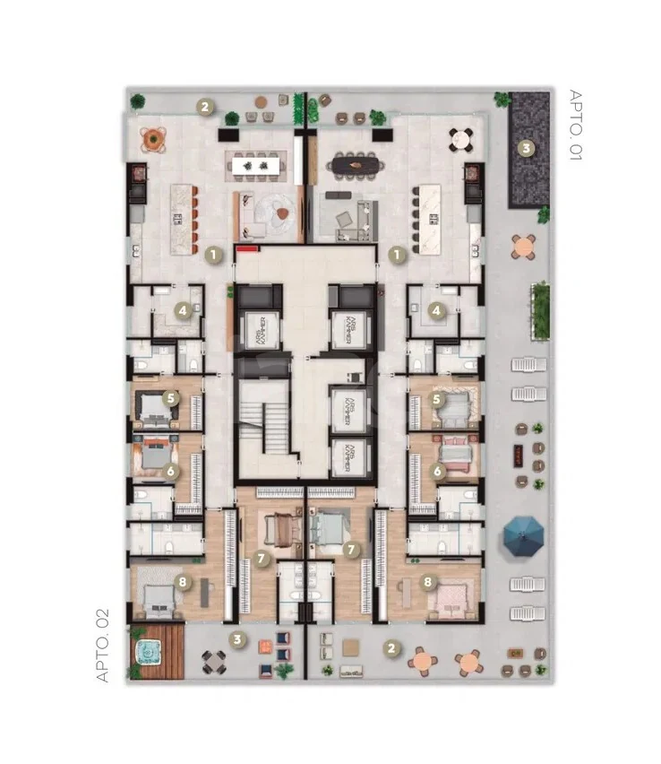 Planta — Pavimento 8