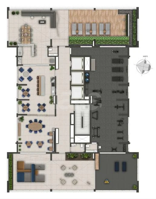 Planta — Pavimento lazer