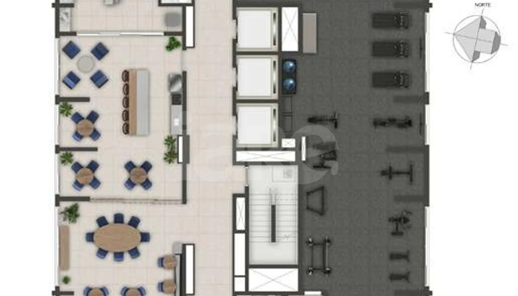 Planta — Pavimento lazer