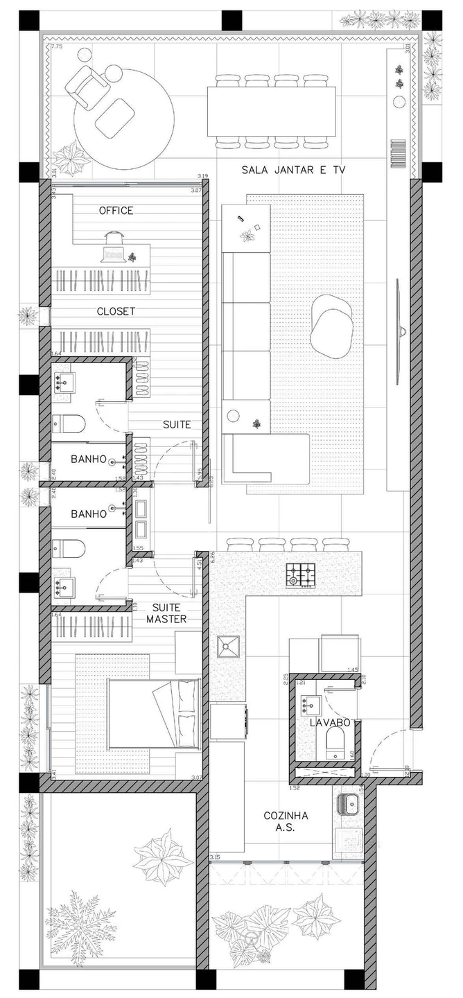 Planta — Apartamento 132 m²
