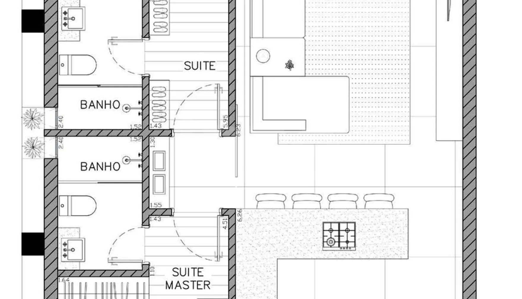 Planta — Apartamento 132 m²