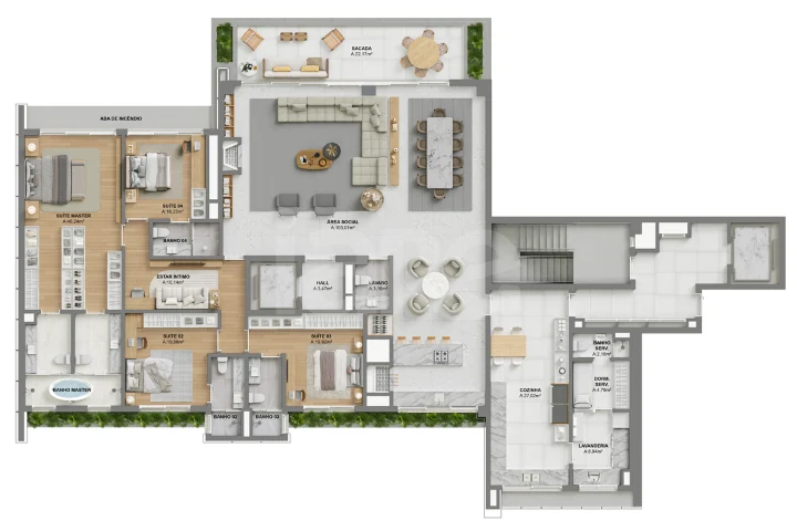 Planta — Apartamento 354,43 m²