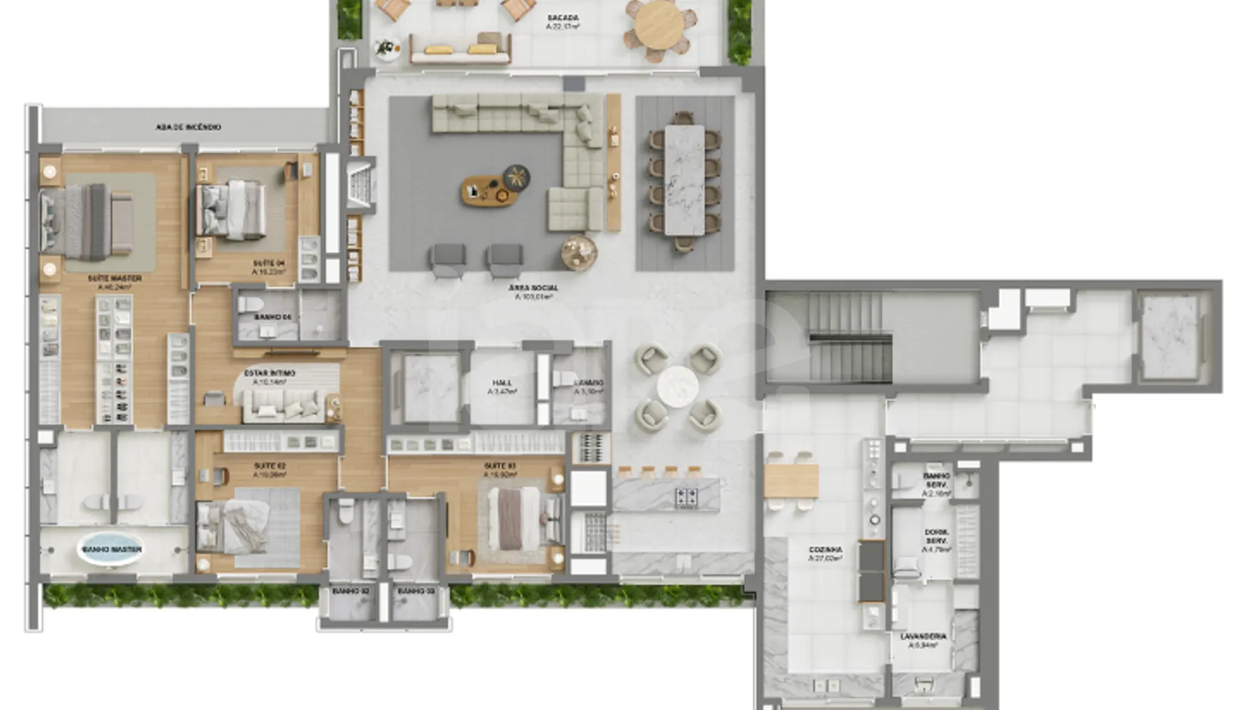 Planta — Apartamento 354,43 m²