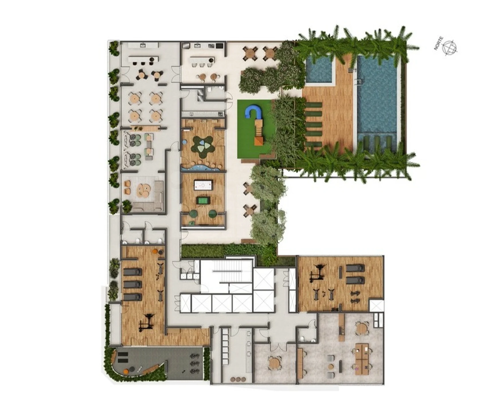 Planta — Pavimento lazer