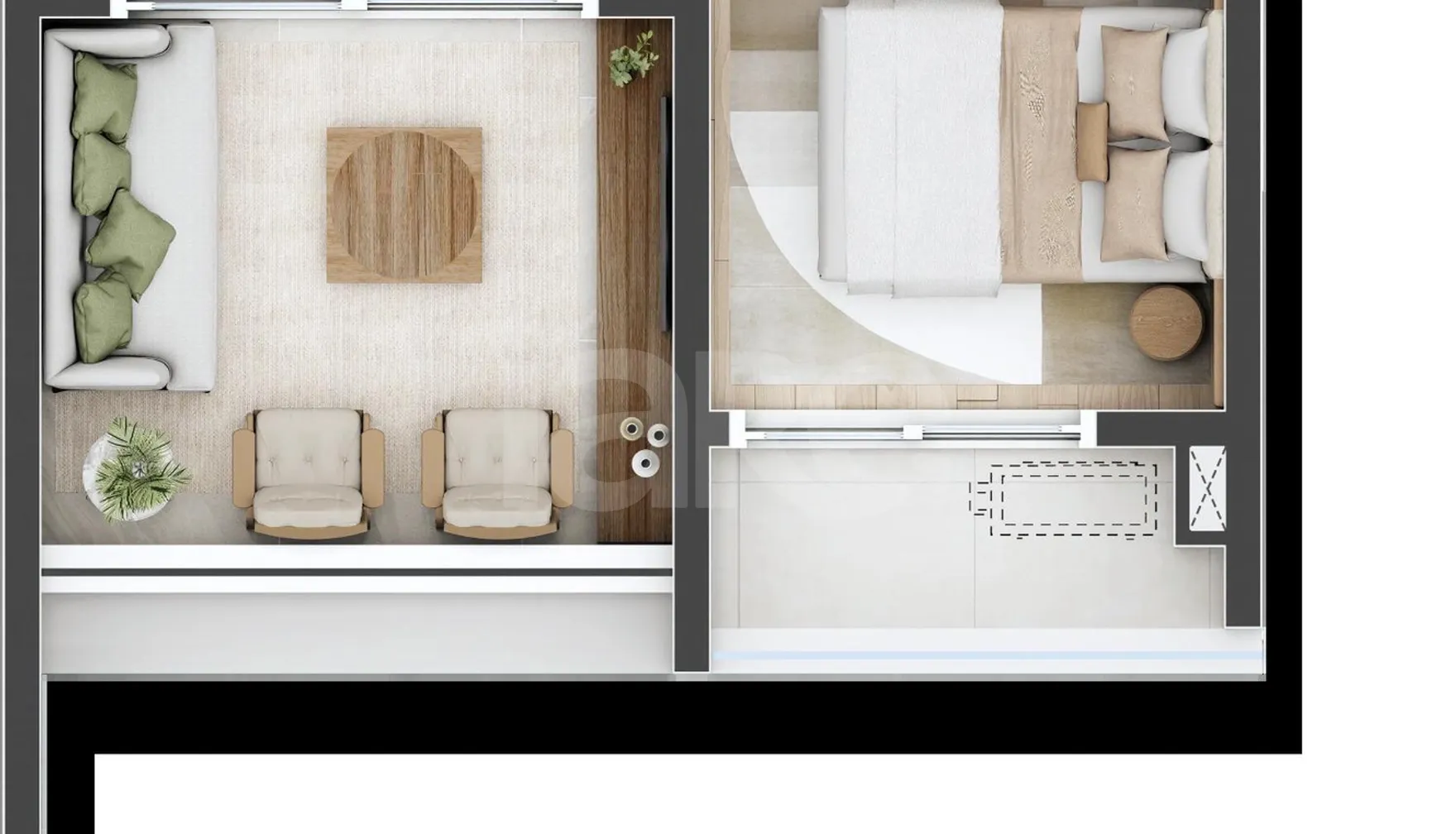 Planta — Apartamento 36,99 m²