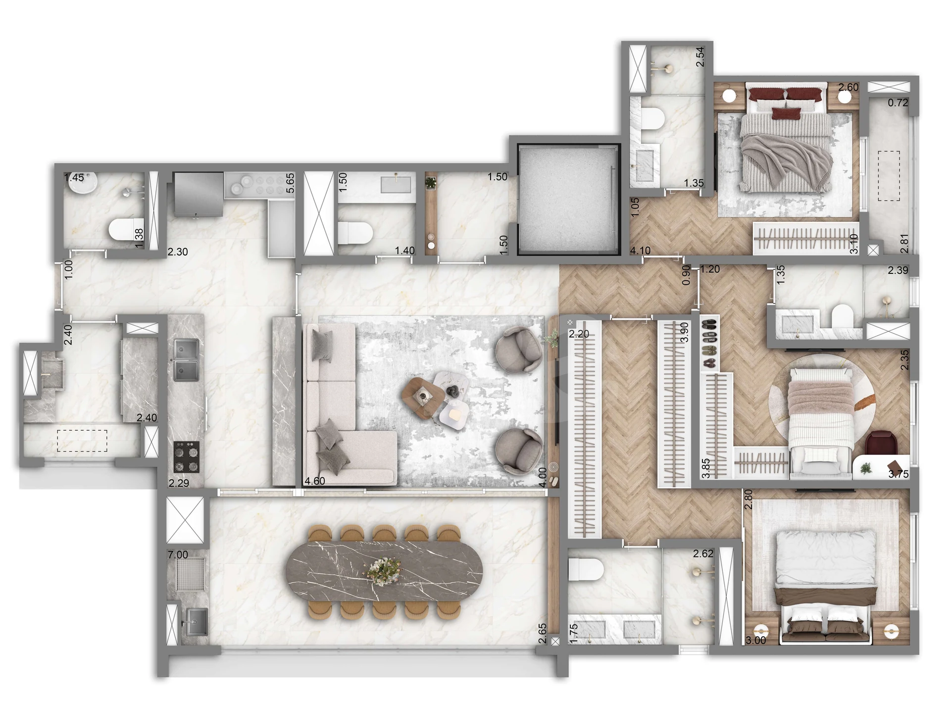 Planta — Garden 135,25 m²