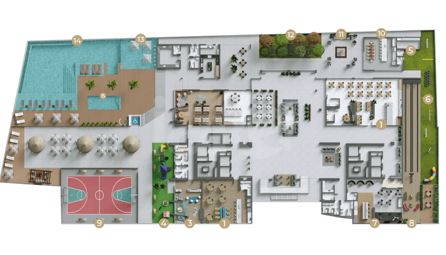 Planta — Pavimento lazer 1