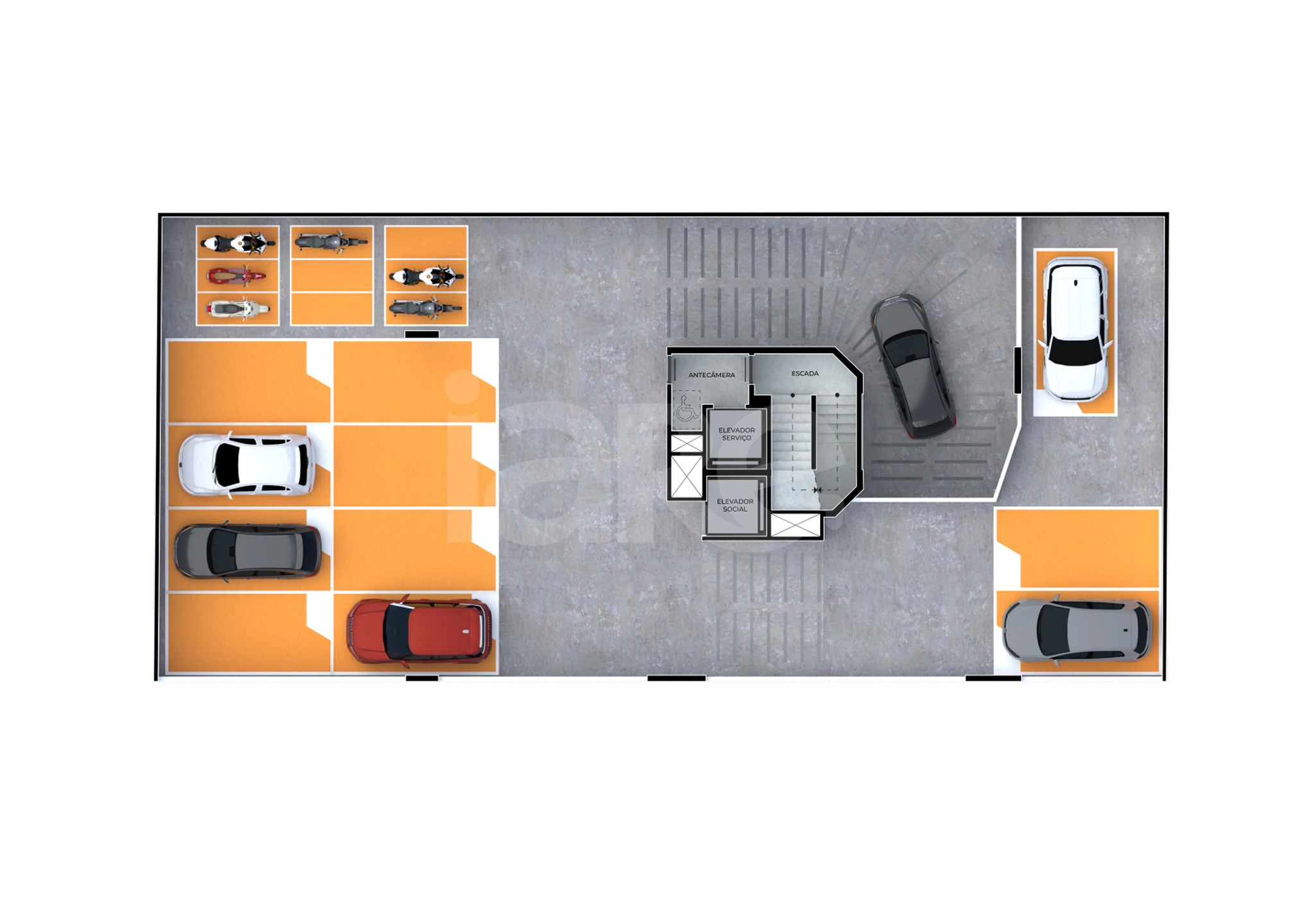 Planta — Pavimento garagem