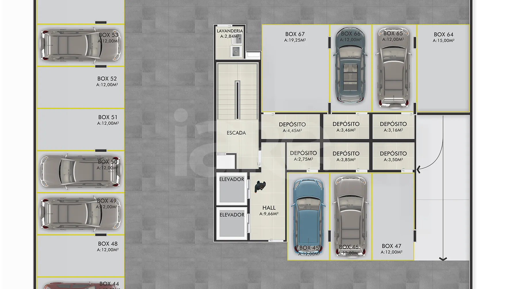 Planta — Pavimento garagem