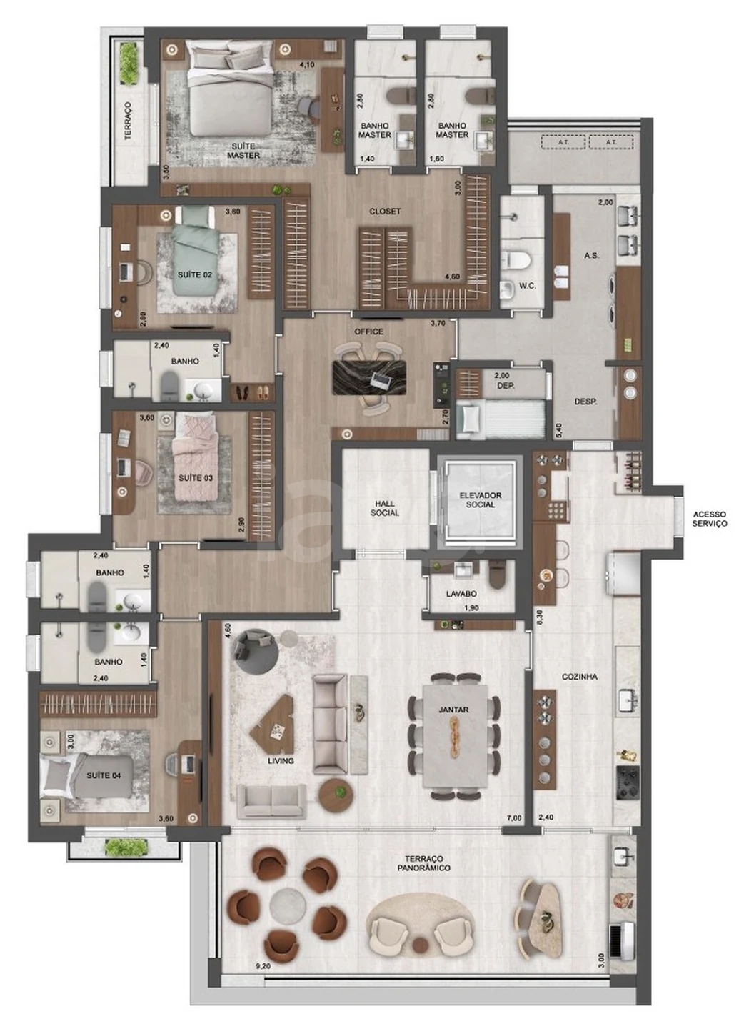 Planta — Garden 258,55 m²
