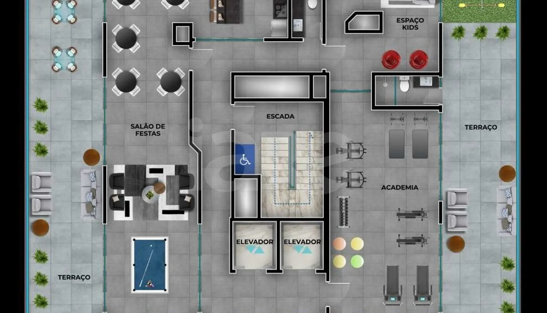 Planta — Pavimento rooftop
