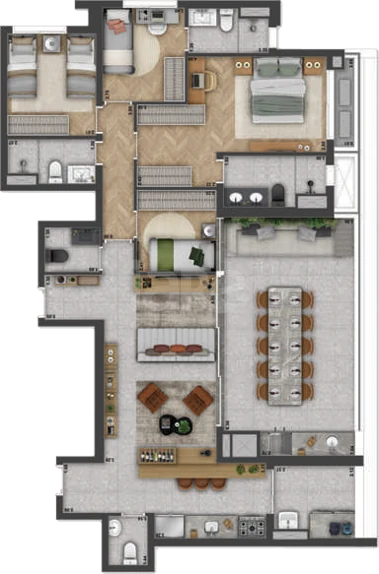 Planta — Apartamento 142,61 m²