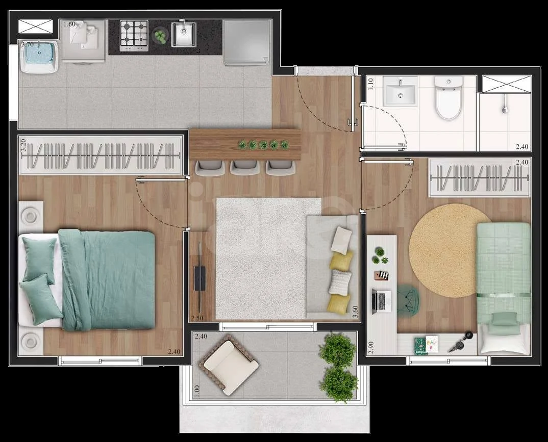 Planta — Garden 42,3 m²