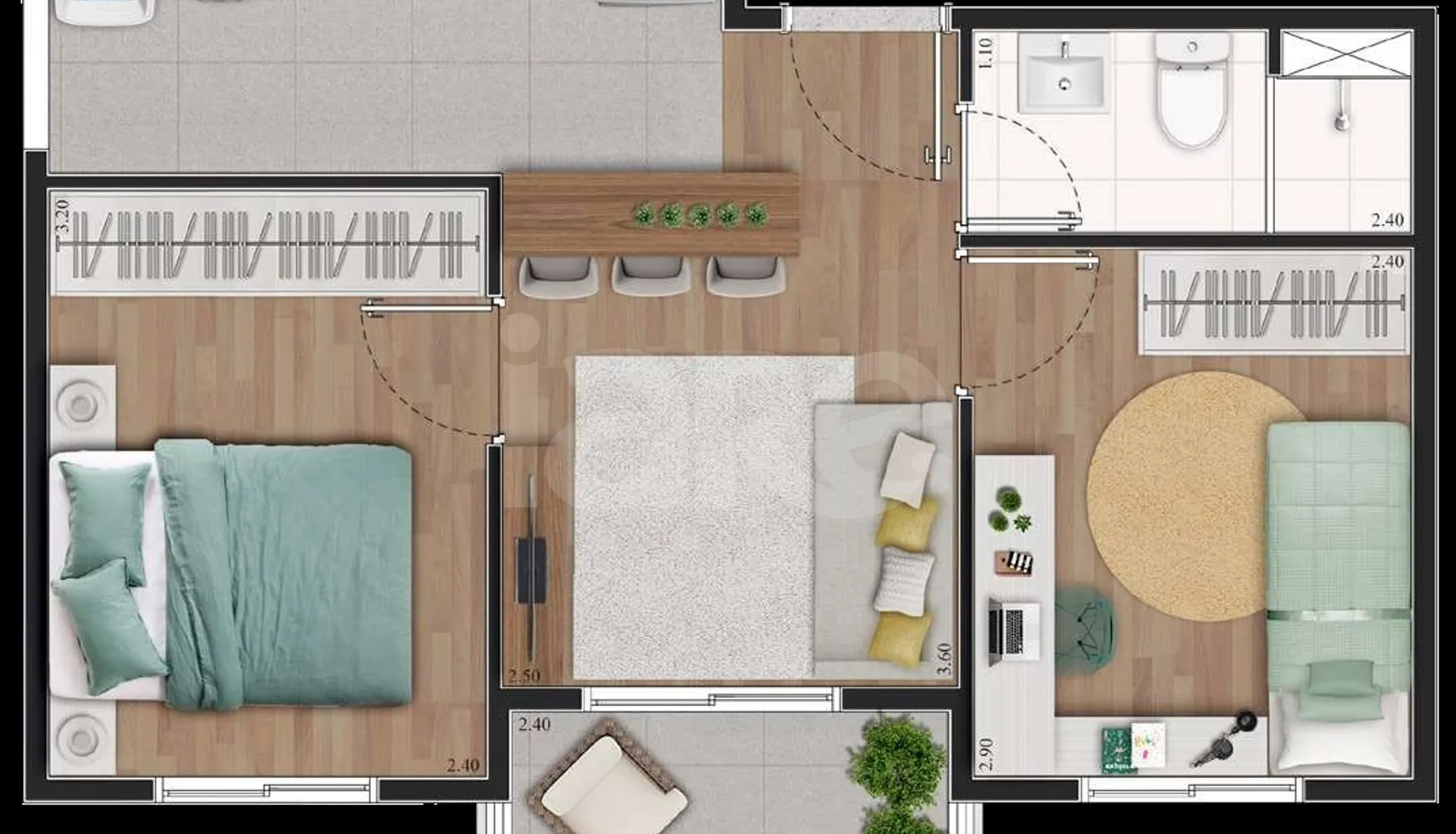 Planta — Garden 42,3 m²