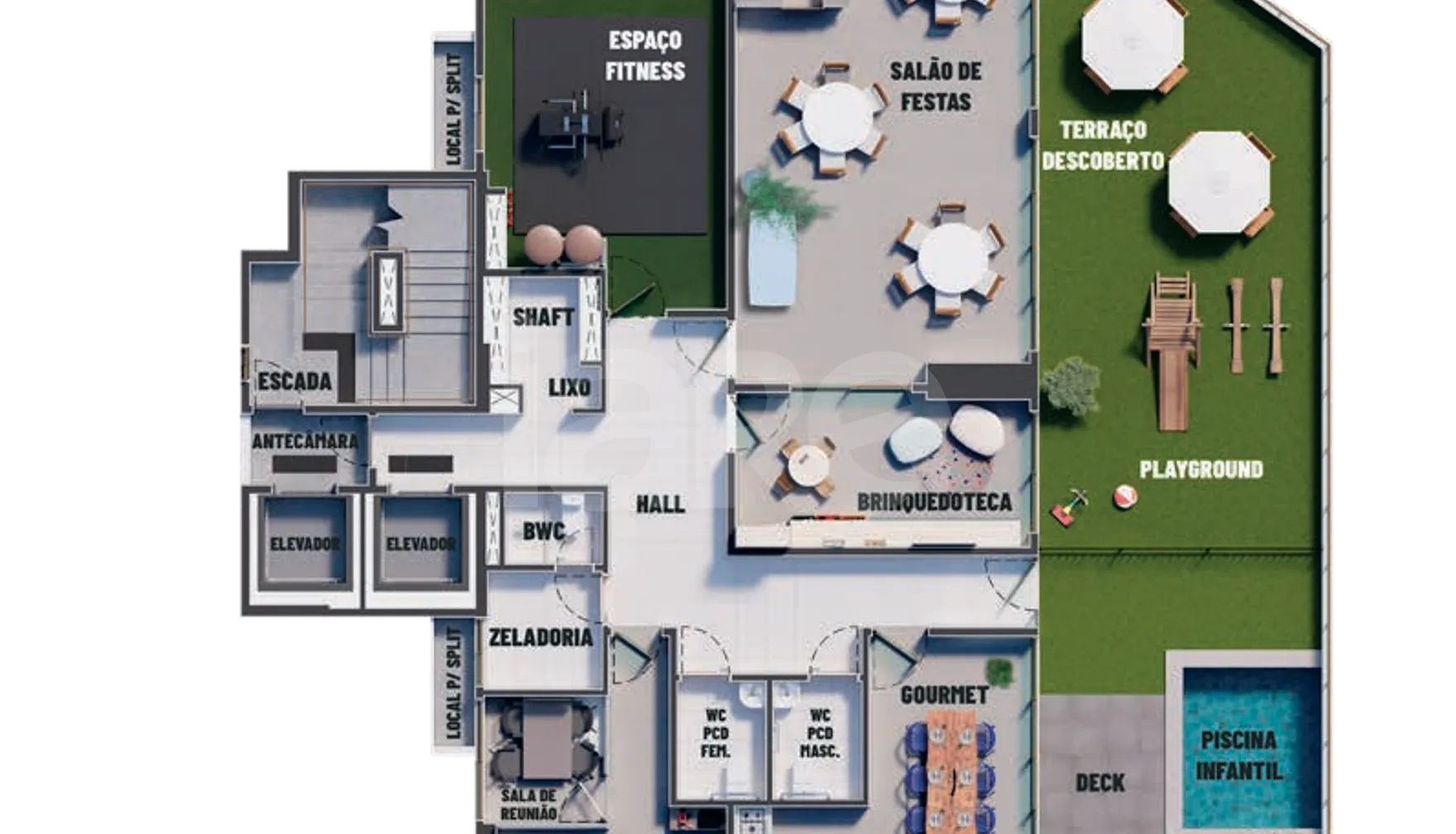 Planta — Pavimento lazer
