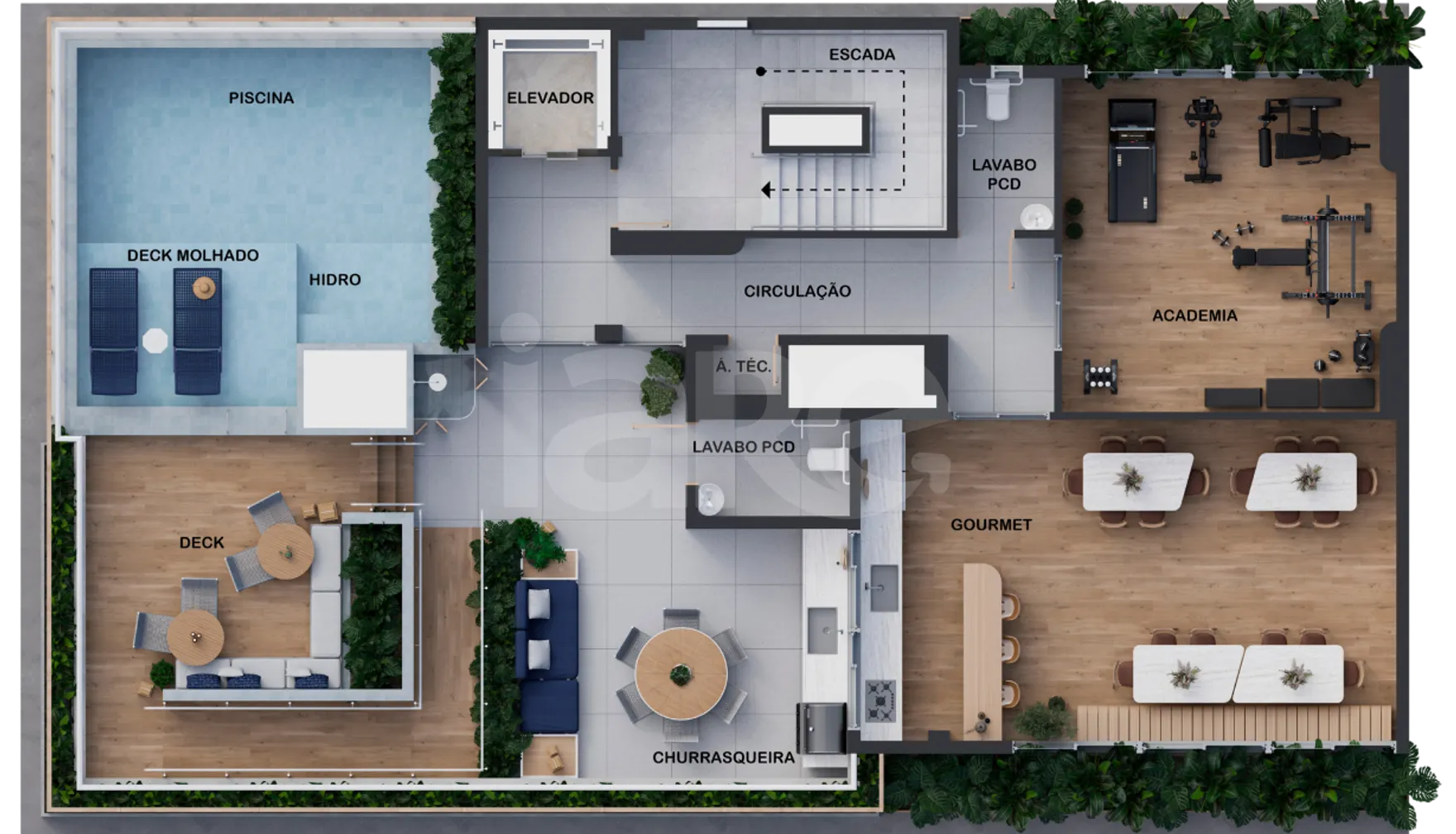 Planta — Pavimento rooftop