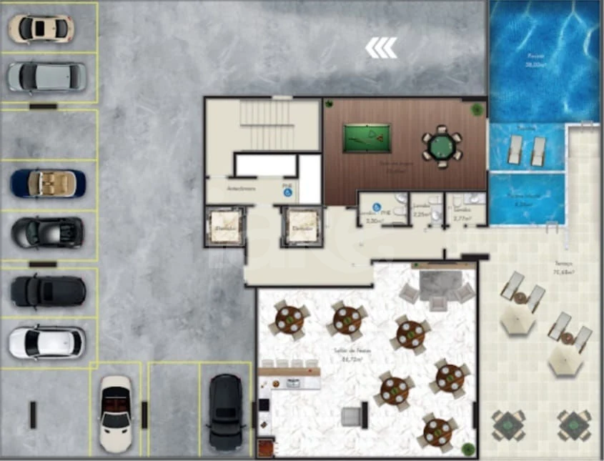 Planta — Pavimento lazer