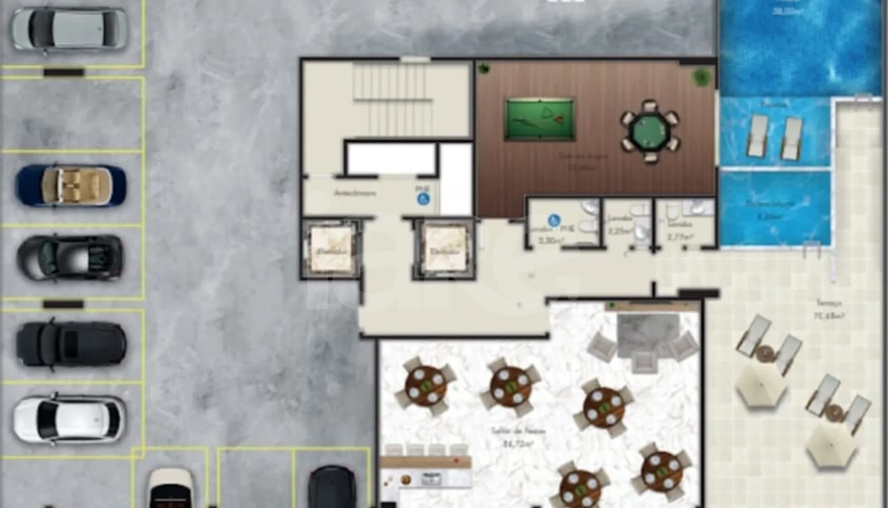 Planta — Pavimento lazer