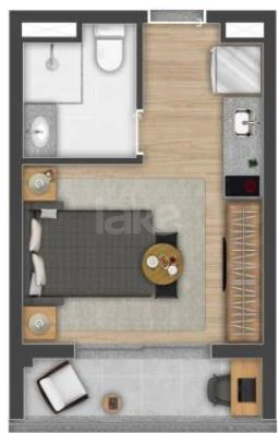 Planta — Studio 24 m²