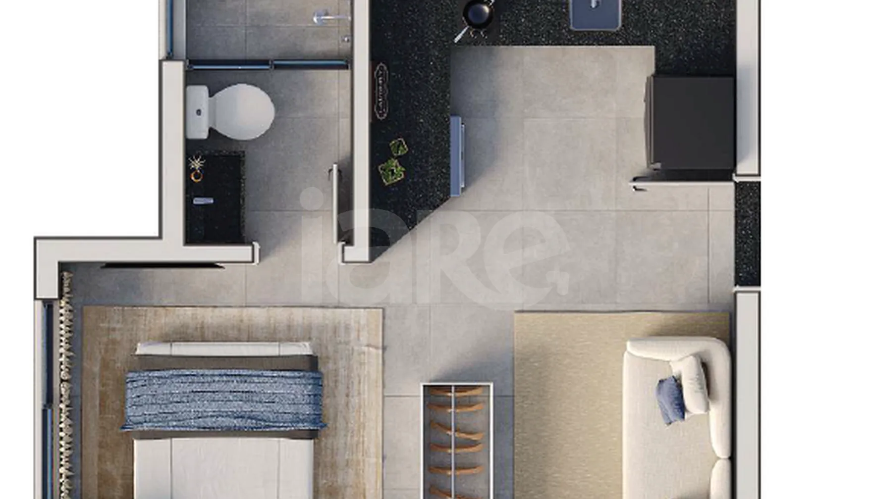 Planta — Studio 24,64 m²
